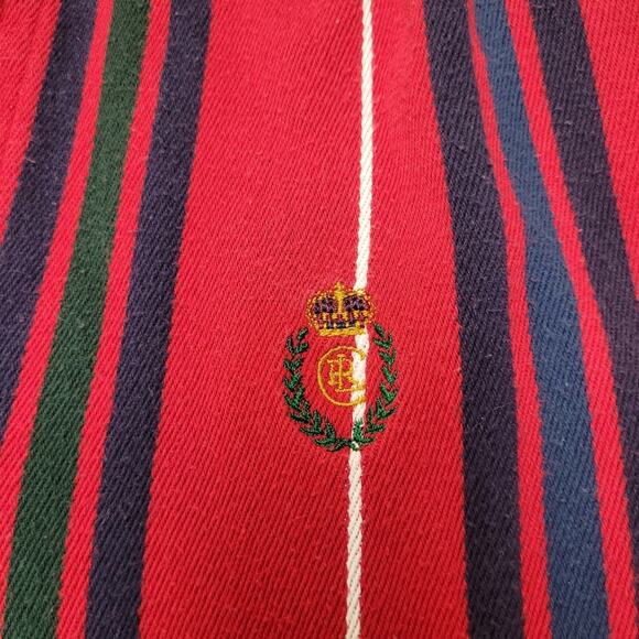 Vintage Chaps x Ralph Lauren striped polo shirt red - Picture 2 of 10